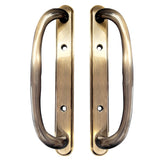 10" Sliding Door Dummy Handle Set, 3-15/16" Hole Spacing, Fits 1-1/4" to 2-1/4" Door Thickness, No Latch