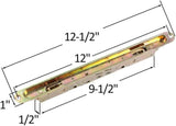 12.5" Dual Point Double Hook Sliding Glass Door Mortise Lock with 3/8" Recessed Plate - Fix and Repair Door Hardware