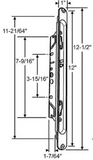 12-1/2" Multi-Point Mortise Lock with Screws, Patio Glass Door Lock Replacement
