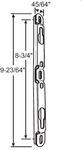 9-23/64" Roto Sliding Patio Glass Door Stainless Steel Strike Keeper with 7" Screw Hole Spacing