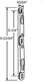 9-23/64" Roto Sliding Patio Glass Door Stainless Steel Strike Keeper with 7" Screw Hole Spacing