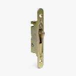 4-5/8" Hole Space Mortise Lock with Faceplate - Zinc Plated Gold
