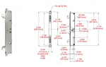 7.97" Hole Spacing Two Point Stainless Steel Mortise Lock
