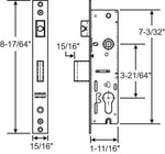 8-17/64" Interlock Single Point Stainless Steel Mortise Lock (DL-INTERLOCK-56-169)