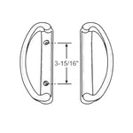 (DH-533-W) Lawson Sliding Patio Door Handle Set