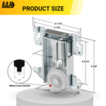 (DR-11827) Steel-Framed Mirror Closet Doors Bottom Roller Assembly