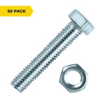 M10 38 mm 3/8" x 1 1/2" Hex Bolt with Nut (50 Pack)